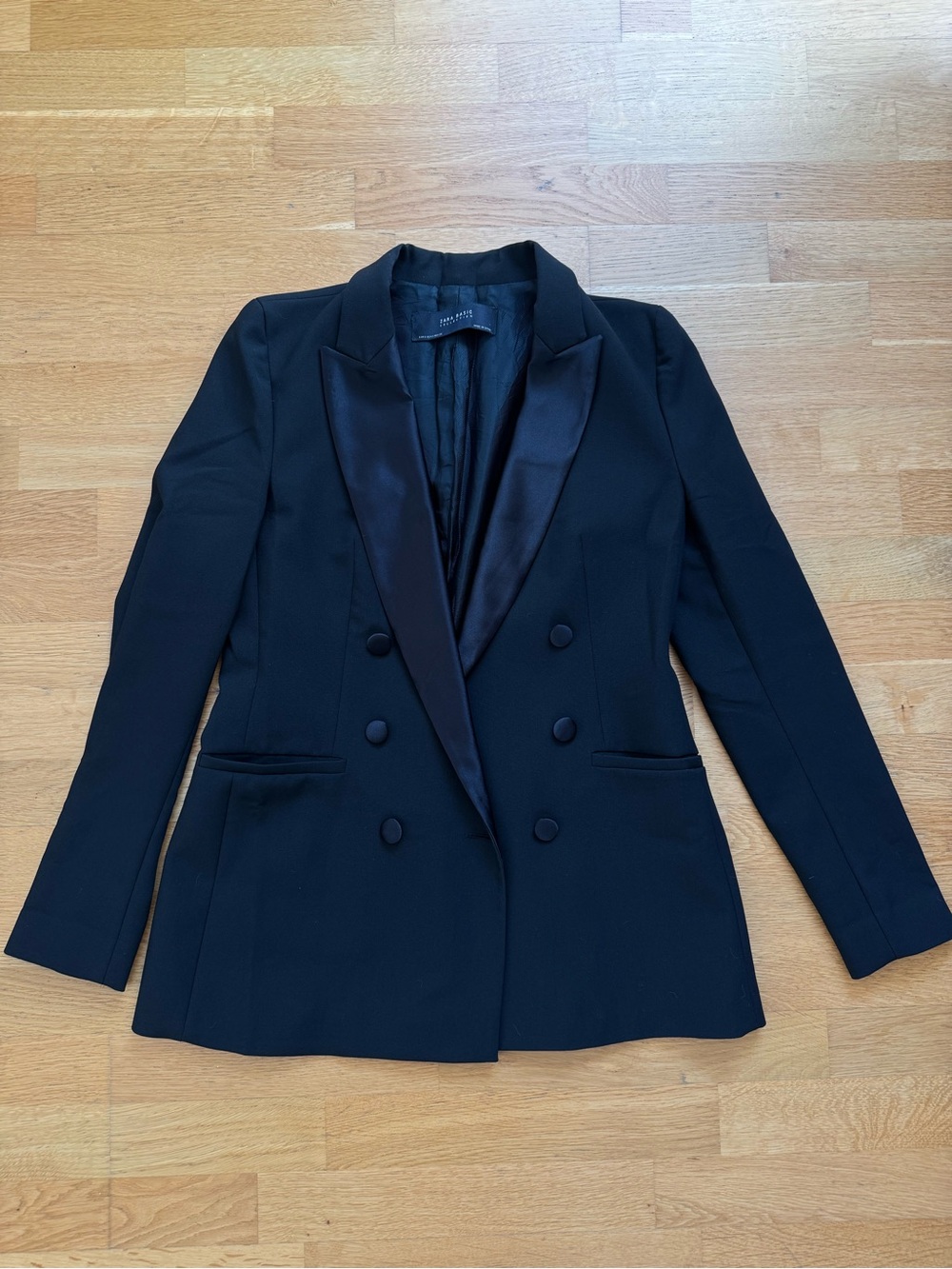 Zara Black Double-Breasted Women's Blazer